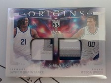 2025-26 Panini Origins SP Dual Swatches /75 JAYDEN QUAINTANCE OTEGA OWEH picture