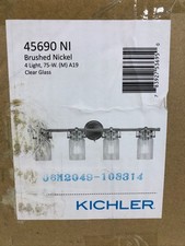 Kichler Brinley 5 in. 4-Light Brushed Nickel Vanity Light with Clear Glass Shade picture