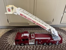 Large Funrise Tonka Metro Fire Department Tower Ladder with Lights and Sirens picture
