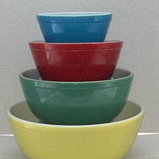 Pyrex Primary Color Vintage Nesting Mixing Bowl,  401-402-403-404 picture