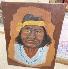 Vintage Indian Painting On Canvas  picture