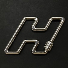 EGA HERMES H Too Speed Silver Tone Key Ring Bag Charm*/6BJ0319 picture