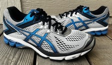 EXCELLENT Asics GT-1000 4 Men's 8.5 Running Shoes Gray/Blue/Black T5A2N picture