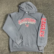 Eastern Washington Eagles Sweatshirt Mens Medium Gray NCAA Football Jerzees picture