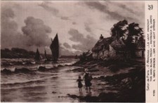 Old postcard AK Salon de Paris G. MARONIEZ LE VENT FRAICHIT (929971) picture