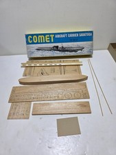 Antique 1945 Comet 1/888 WWII USN Aircraft Carrier Saratoga CV-3 Model Ship Kit picture
