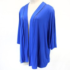 AnyWear by Catherines Plus Royal Blue Open Front Cardigan 3X, 26/28W picture