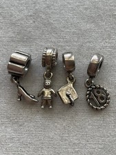 Lot Of 4 Pandora ALE 925 Sterling Silver Dangle Charms Shoe Boy Grad Cap Ect picture