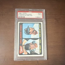 1965 Topps - 1965 Rookie Stars Steve Carlton, Fritz Ackley #477 (RC) PSA 5 picture