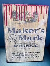 Maker's Mark Kentucky Straight Bourbon Whisky Distillery Advertising Sign picture