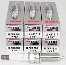 Set of 6 NGK 7751 Genuine Authentic Laser Iridium and Platinum Spark Plugs picture