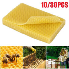 10/30 Pcs Beeswax Foundation Sheets Beeswax Candle Making Natural Wax Foundation picture