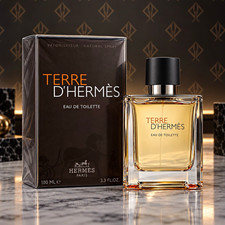 HERMÈS Terre d'Hermès Eau de Toilette Spray 3.3 fl oz Regular Size picture
