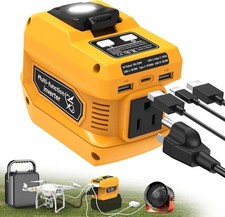 220W Power Inverter Compatible with Dewalt 20V Battery USB-C PD 30W 400lm LED picture