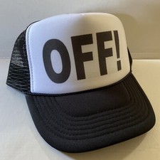 Vintage OFF Hat Music Trucker Hat snapback Black Cap Red Hot Chili Peppers Hat picture