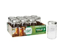 Ball 32 oz Wide Mouth Mason Jars with Lids & Rings, 12-Pack Quart Canning Jars picture