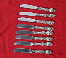 Wallace Lucerne Sterling Silver Butter Spreader Knife Set of 8 No Monogram 6