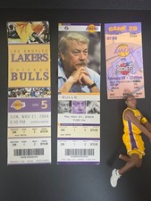 Lot of 3 Vintage Los Angeles Lakers Full/Partial Ticket Stubs (1998, 2003, 2004) picture