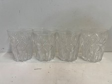 Antique Hawkes “Brunswick” Cut Glass Crystal Set of 4 Old Fashioned Glasses picture