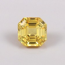 AAA 10x10 mm Natural Flawless Ceylon Yellow Sapphire Loose Gemstone Asscher Cut picture