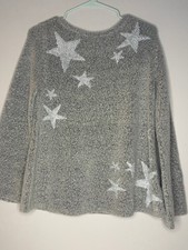 Style & Co women's gray star sweater picture