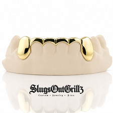 Custom 6pcs Solid with Front Bar Grillz (925 Sterling Silver/Free Mold Kit) picture