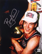BILL LAIMBEER Autograped DETROIT PISTONS 8x10 Photo 1989 NBA CHAMPS BECKETT coa picture