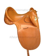 Classic Australian Stock Leather Horse Tack Saddle Without Horn & All Size picture