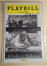 A DELICATE BALANCE Broadway Cast Signed Playbill Lithgow, Close, Plimpton +3 picture