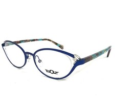 BOZ Eyeglasses Frames GUSTINE 2055 Blue Multicolor Cat Eye Full Rim 49-17-140 picture