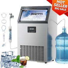 280lbs/24H Commercial Ice Maker Under Counter Freestanding Full ice Cube Machine picture