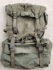 US Army M1945 Field Pack Complete Group Korean War WWII Suspenders picture