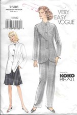 Uncut Vogue Sewing Pattern 7696 Petite Jacket Shorts and Pants Size: 8-10-12 picture