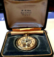 1927 Elgin 12s 15j Grade 315 Fancy Dial Octagonal Gold Filled Pocket Watch w/ Bo picture