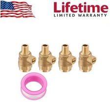 4 PCS 1/8'' Male X 1/4'' Female Test Cock with PTFE Sealant Tape for Backflow Va picture