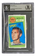 Jerry West Signed 1970-71 Topps #107 Los Angeles Lakers Trading Card BAS picture