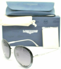 NEW LONGINES LG0011-H 01B BLACK-SILVER/ZESS BLUE GRADIENT LENS SUNGLASSES 56-23 picture