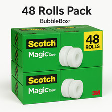 Scotch Magic Tape Refill 3/4 x 1500 Invisible 1in Core 4 Packs 48 Rolls picture