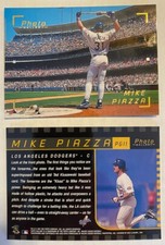 MIKE PIAZZA TOPPS GALLERY PHOTO GALLERY LOS ANGELES DODGERS HOF #11 1997 97 picture