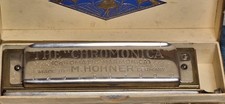 Vintage Pre-WWII Hohner Chromonica 260 Harmonica Key G 6-Point Star W/ Box picture