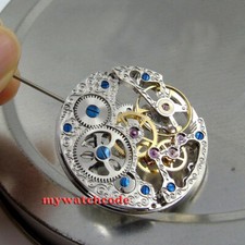 17 Jewels mechanical silver Skeleton Hand Winding 6497 movement fit parnis watch picture
