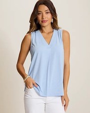 Kauai V-Neck Tank Top Beachcomber Blue White Black picture
