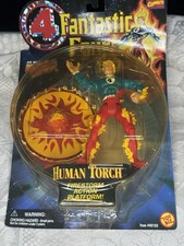 Fantastic Four Johnny Storm Human Torch W/ Firestorm Action Platform 1996 picture