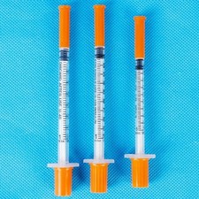 1ml/cc. 10pcs Manual Push Syringe Feeding Device Straight Tip Needle Plastic picture