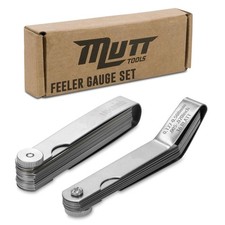 Mutt Tools 2pc Feeler Gauge Set  Premium Straight & Angled Feeler Gauges for ... picture