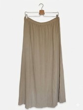 Eileen Fisher 100% Silk Maxi Skirt Beige Tan Neutral Size Large Women’s picture