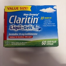 Claritin Liqui-Gels Non-Drowsy Allergy Relief Capsules - 60 Count Exp. 9/27+ picture