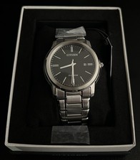 Brand New Citizen Eco-Drive Men's AW1218-56E Black Dial 41mm SS Bracelet Date picture