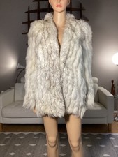 Gorgeous Vintage 60s 70s Silver White Fox Fur Jacket Coat Willmann's Furriers picture