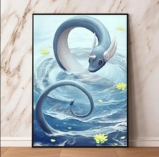 Dratini PokeArt Canvas Poster WallArt Home Decor picture